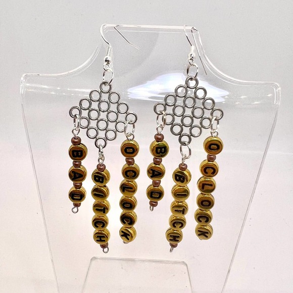 Lizzo Bad B*tch O'clock Earrings - Lizzo Earrings - Concert Earrings - Girl Boss - Picture 1 of 11